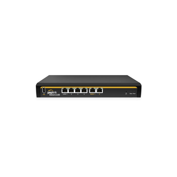 Peplink Balance 20 Dual-WAN Office Router 4-Port 1Gbps 2x FastEthernet 1x USB [BPL-021]